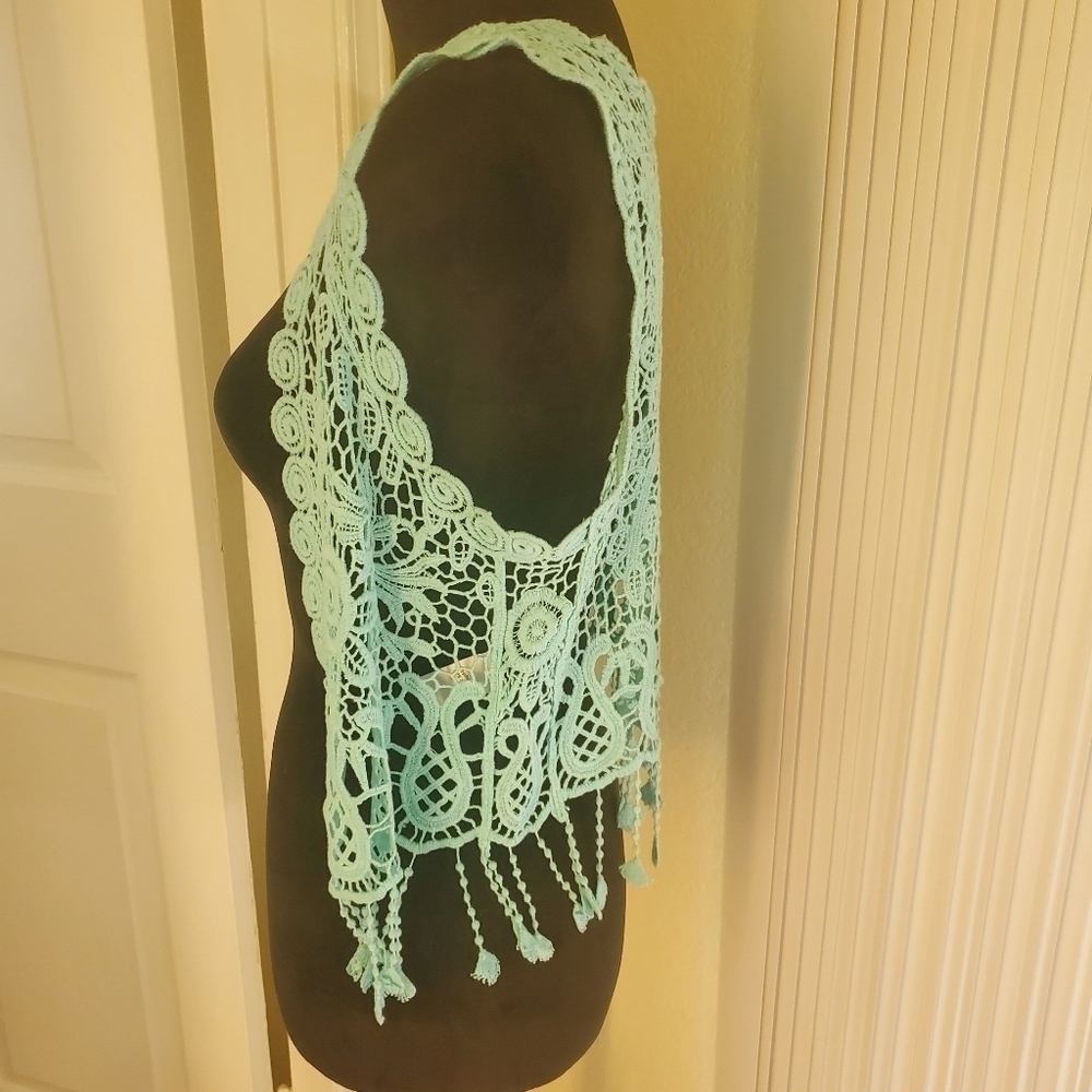 Crochet Tassel Shrug Cardigan - Picture 4 of 7